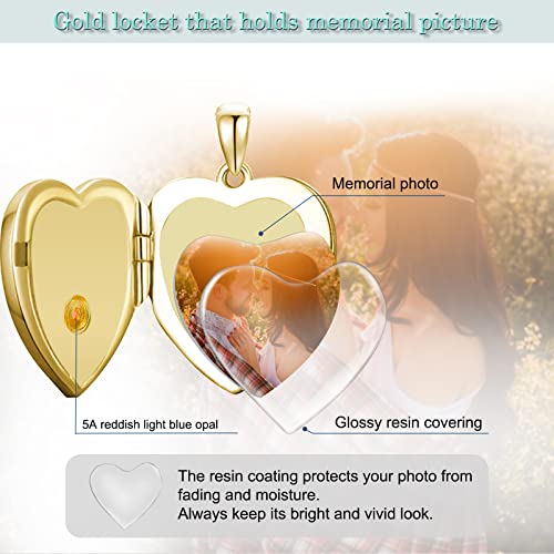 SOULMEET Sunflower Heart Shaped Opal/Abalone/Pearl Shell/Malachite Locket Necklace That Holds Pictures Photo You are My Sunshine Personalized Silver Gold Locket Jewelry Gift4