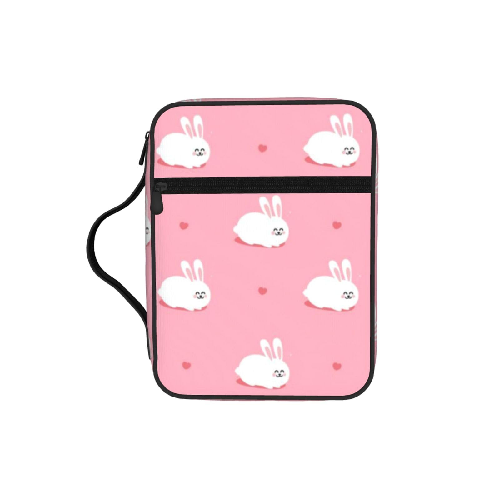 Bunny Cute Bible Cover Case Waterproof Bible Bag With Handle Organizer Storage Book Cover For Bible Study