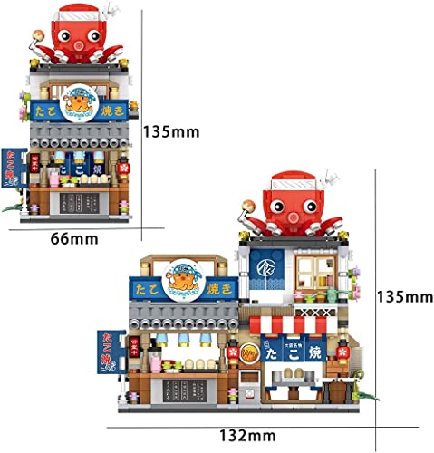 FULHOLPE Japanese Street Takoyaki Shop Building Blocks - Image 3
