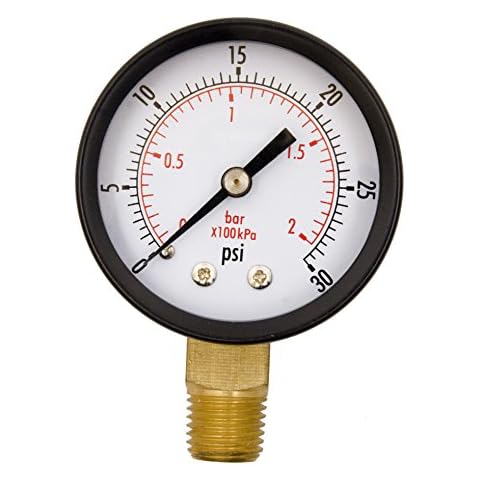DuraChoice 2" Utility Pressure Gauge, WOG, 1/4" NPT Lwr Mount, 30PSI GSAD2012-030UPD, OEM Cover