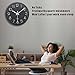 Plumeet 10'' Wall Clock, Bedroom Wall Clocks Battery Operated, Silent Quartz Small Clock Decorate Kitchen Living Room, 3D Numbers Display Easy to Read, Black