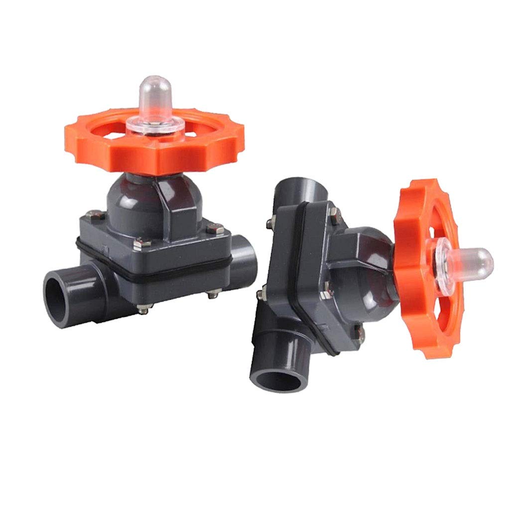 Membranventil, Od 20~110 Mm Upvc. Kunststoff-Membran-Ventil, Aquarium-Tank-Bewässerungsadapter Gartenwasseranschlüsse Industrielle Wasser-Rohr-Armaturen, 1 Stücke (Size : OD32mm(DN25))