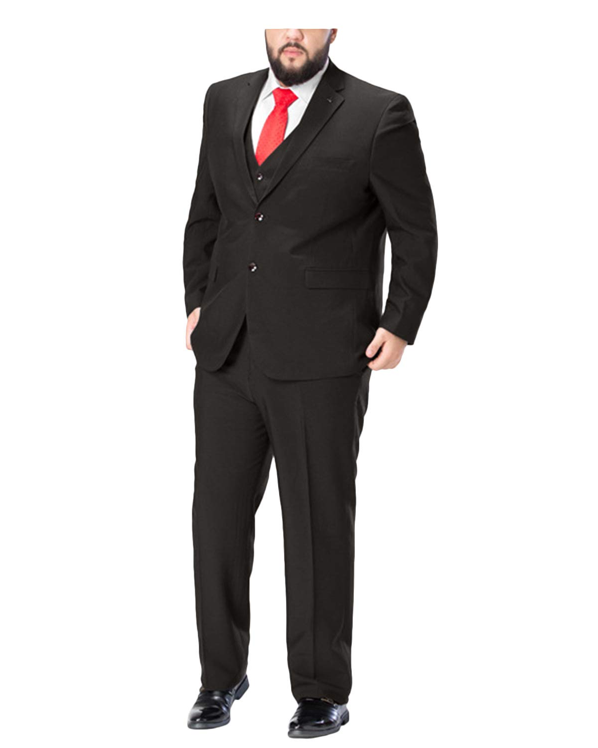 gatmstz Mens Suits Big and Tall 2 Pieces Blazer Pants Set Classic Fit-picture-51