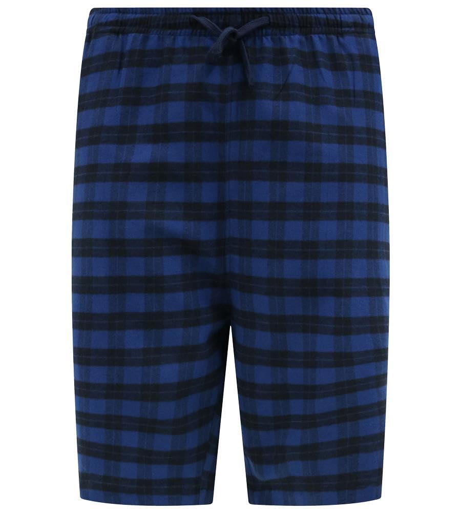 D555 Eastbourne Loungewear Short for Men in Navy Check, 5XL