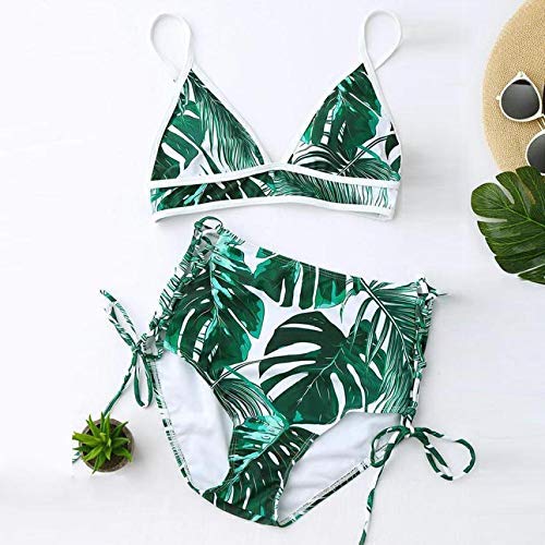ASL Mode Bademode Frauen Bikini Set Badeanzug Bademode Badeverband Bikini Push up Grün,Grün,M