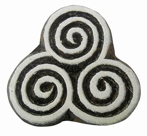 Spiral Design Wooden Block Stamp/Tattoo/Indian Textile Printing Block