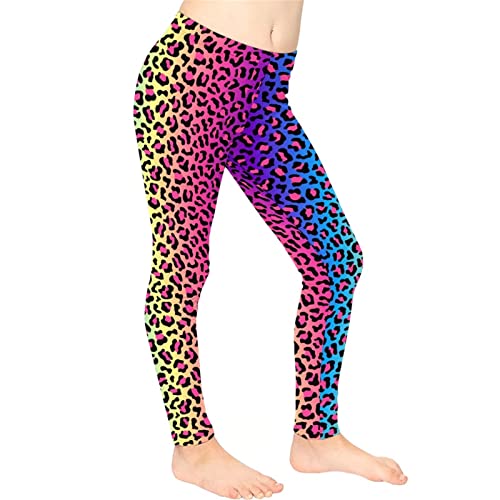 Xpyiqun Girls Leggings Athletic Yoga Pants Tights Trousers Activewear 4-13T