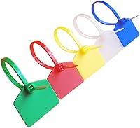6COM Waterproof Shipping Tags 100pcs - Multi-Color Self-Locking Nylon Zip Ties for Luggage Labels, Logistics & Secure Identification