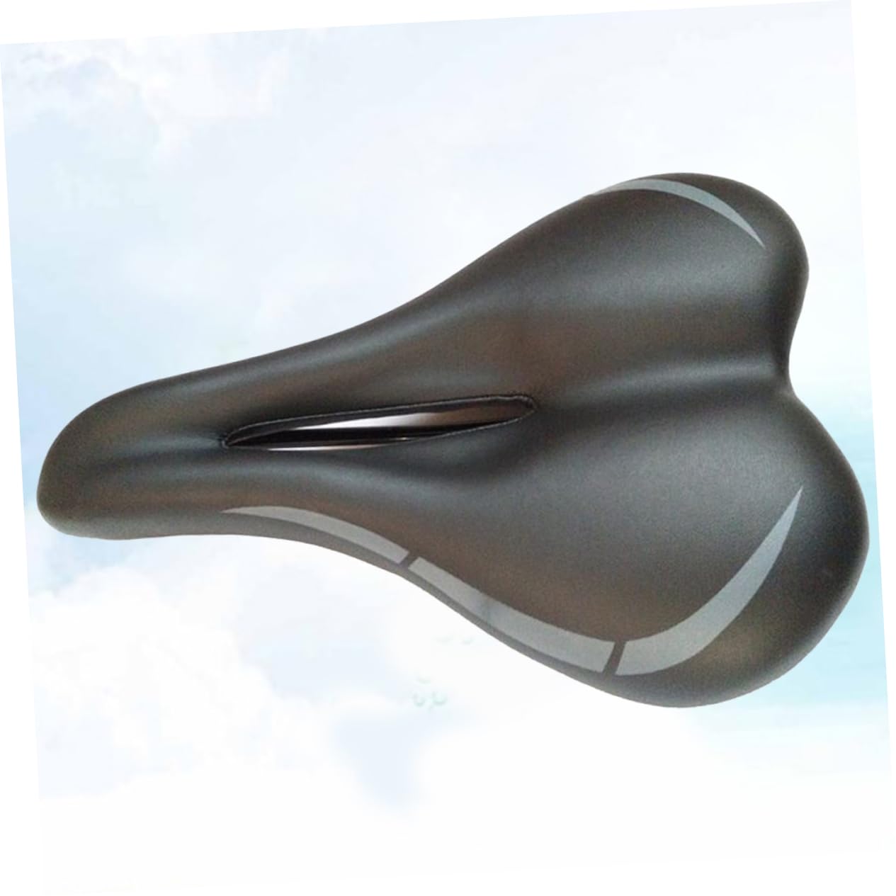 Selle de Vélo VTT Épaisse, Confortable, Respirante, Cuir Noir