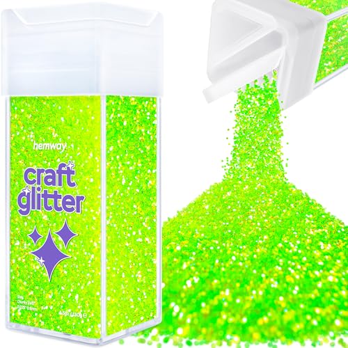 Hemway Craft Glitter Shaker 130g Fluorescent Green Chunky