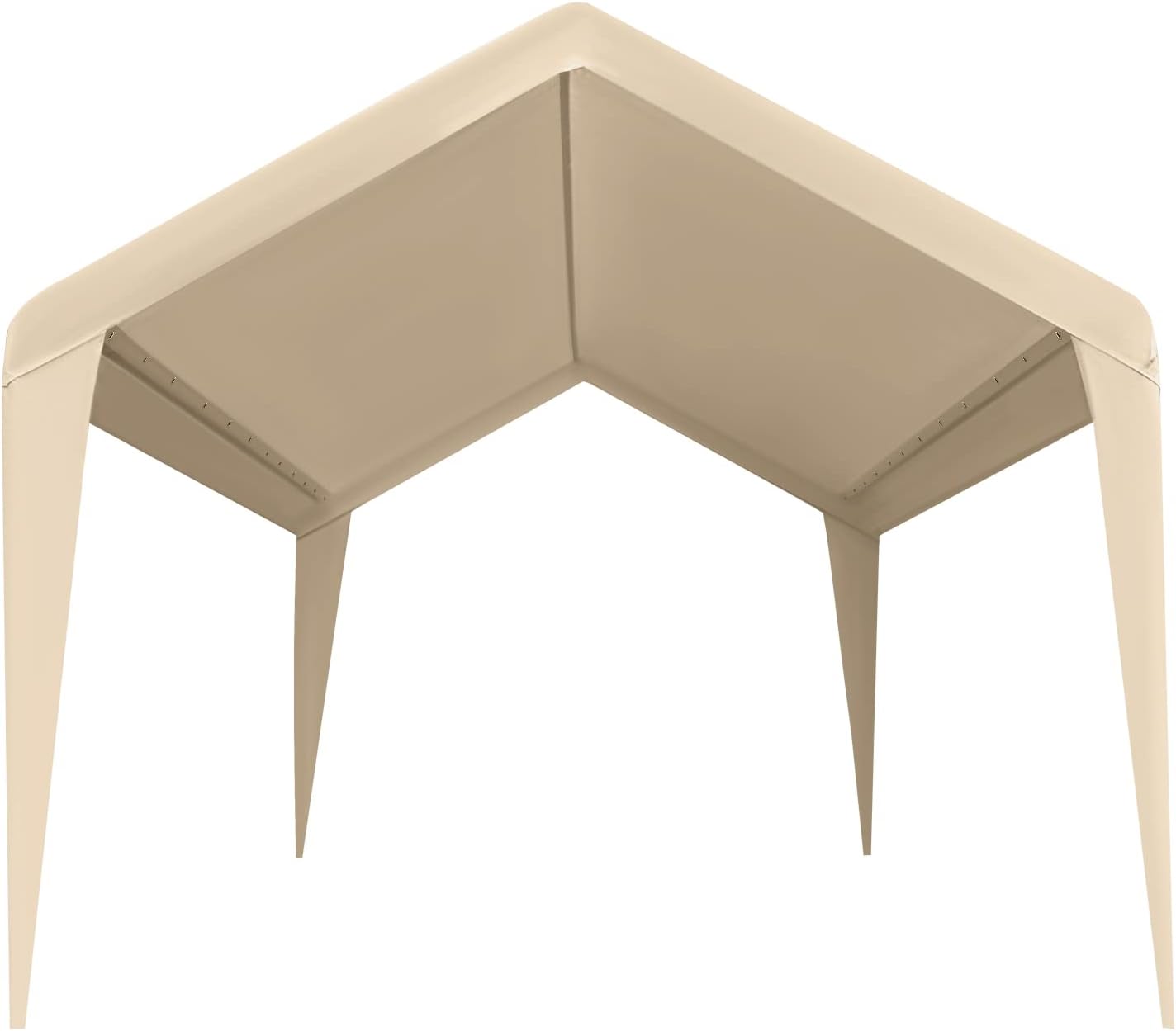 Gardesol Replacement Canopy, Replacement Top Cover for 10' x 20' Carport Frame, 180G Waterproof & UV Protected Tarp with Ball Bungees, Beige,