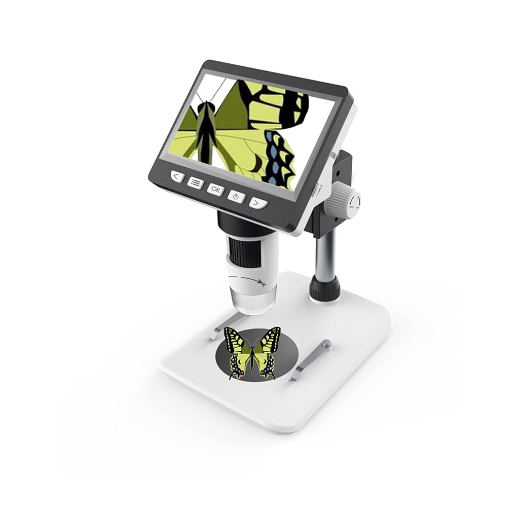 ASerZenith Multifunction Digital Lcd Desktop Microscope Portable 4.3 Electronic Biological Microscope Power Supply Mode