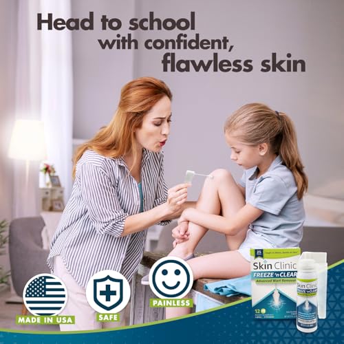 skin clinic freeze 39n clear advanced wart remover tough on warts gentle on skin 12 precision applicators