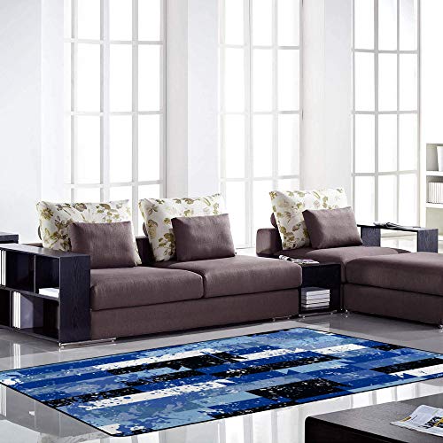 Tapis à rayures géométriques graffiti abstrait et durable de style moderne