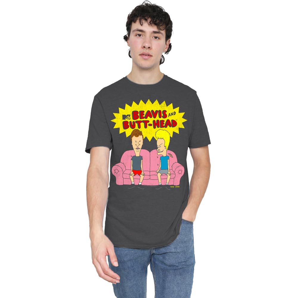 Beavis And Butthead Couch Logo Og Unisex T Shirt, Black, Large