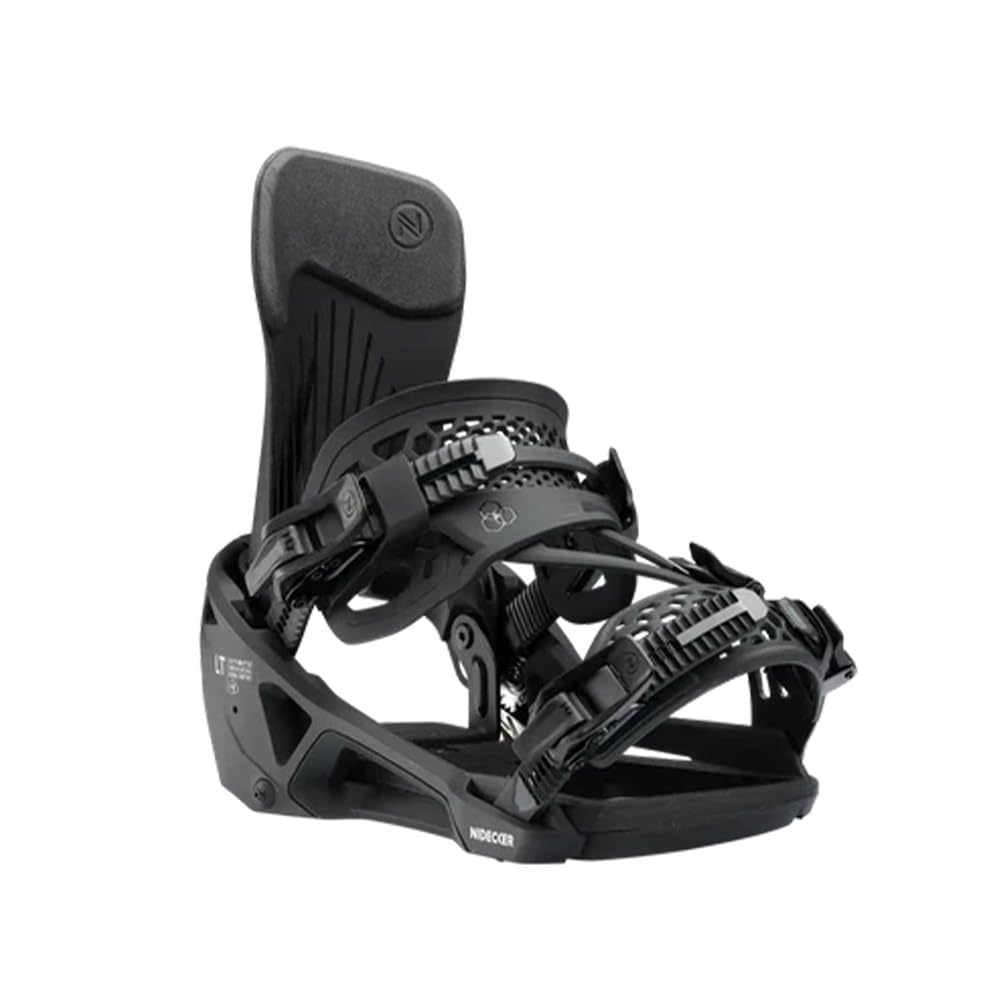Nidecker LT Supermatic Snowboard Bindungen – Automatische Dual-Entry Bindung mit Fersenpedal & Universal Fit