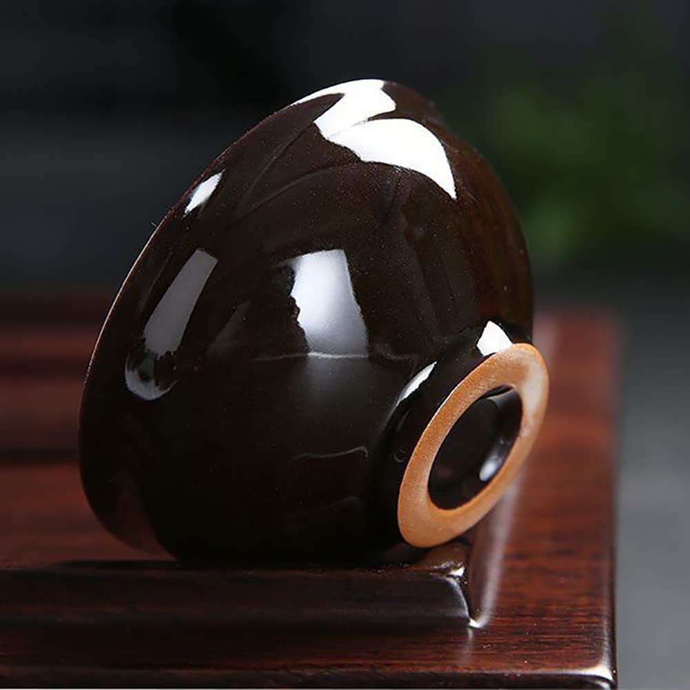 4/6-teiliger Satz Keramikbecher, Keramik Tasse Ohne Henkel, Chinesische Teetasse Keramik Sake Set Sake Tassen Becher Keramiktasse Porzellan Teebecher Traditionelle Teeschalen Keramik-Becher Set (Colo