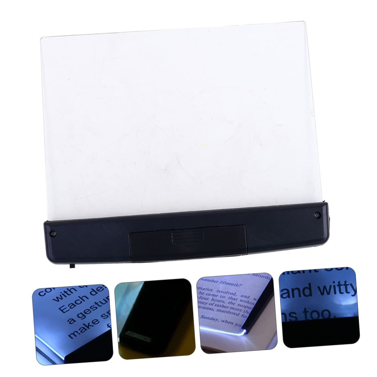 HOLIDYOYO LED Panel Reading Light for Eye Protection Lightweight Durable Design Night Reading Lamp with Stable Base for Book Lovers and Eye Comfort Non Battery Operated