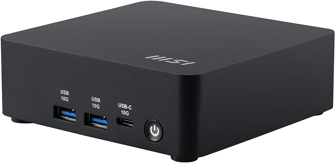 MSI Cubi NUC AI 1UMG-023BUS Mini Barebone Desktop Computer, Intel Core Ultra 7 155H 1.4GHz - RAM, Storage and OS Not Included, Black