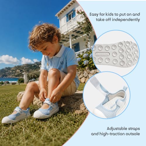 Image of Balabala Baby Toddler Walking Shoes Boys Girls Slip On Sandals Kids Water Shoes Barefoot Shoes Breathable Mesh Lightweight