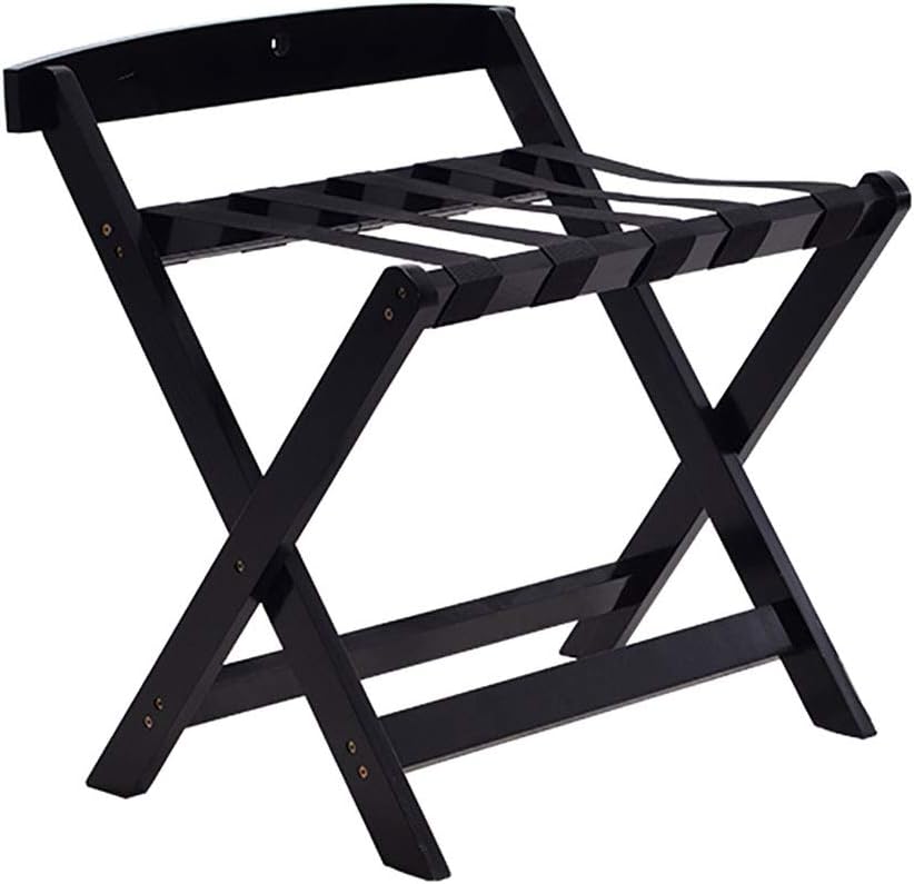 Luggage Rack, Folding Luggage Rack Hotel Black Folding Luggage Rack Solid Wood Travel Suitcase Storage Holder Removable Storage Luggage Rack,One Color-60 * 40 * 60cm