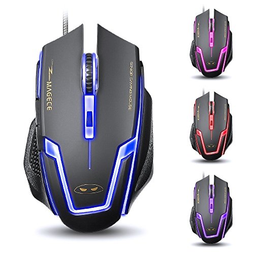 Yanni G1 Wired USB PC Computer Gaming Mouse Mice, Optical, 6 Buttons, 3200 DPI, Multi-Colorful LEDs for PC Mac Lumix(Black) Yanni G1 Wired USB PC Computer Gaming Mouse Mice, Optical, 6 Buttons, 3200 DPI, Multi-Colorful LEDs for PC Mac Lumix(Black)
