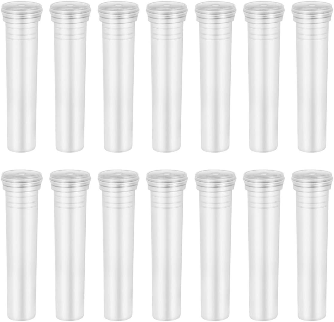 EXCEART 50pcs Transparent Water Aerial Root Tube for Plants Flower Tube Floral Tubes Plastic Flower vials Flower Nutrition Test Tube Floral Picks air Plastic Container 100pcs Bracket Small