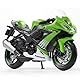 Risopen 1:18 Motorrad Modell kompatibel für Kawasaki Ninja ZX-10R Metall Diecast Motorrad Modell Spielzeug Mini Moto Geschenk (Grün)