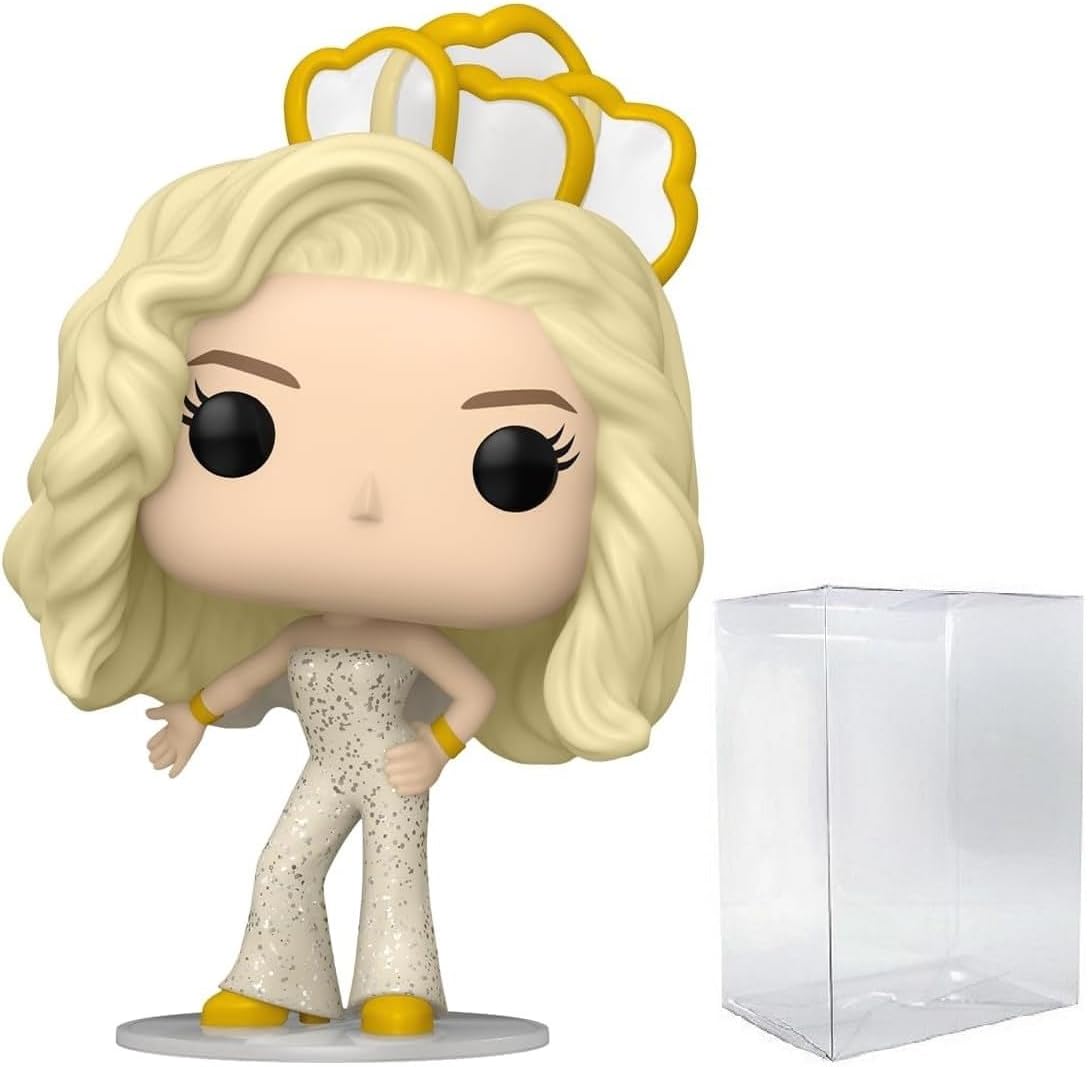 POP Movies: Barbie - Gold Disco Barbie Funko Vinyl Figure (Bundled with Compatible Box Protector Case), Multicolor, 3.75 inches