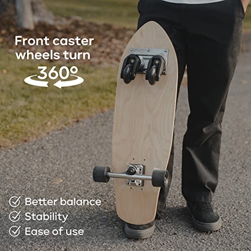 Sakar Swing Blade Skateboard Caster Board, 7 Ply Maple Wood Cruiser Board With Abec-7 Bearings, 7 In Aluminum Trucks, Smooth And Unique Riding, Lightweight, Split Resistant Deck #TOP4