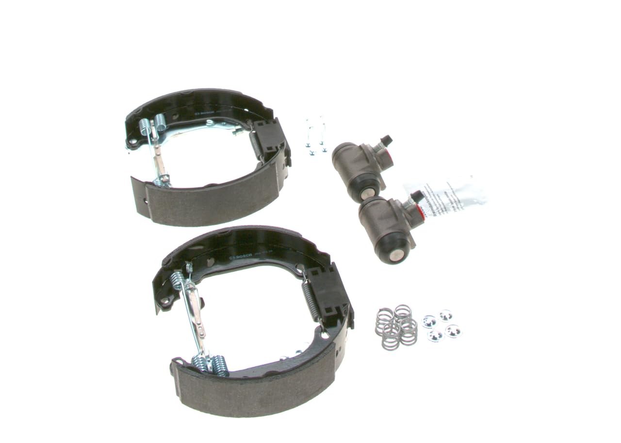 Bosch KS073 Kit Super Pro - Kit de freno trasero de tambor - 1 juego completo premontado, 2 cilindros de rueda, 4 zapatas de freno