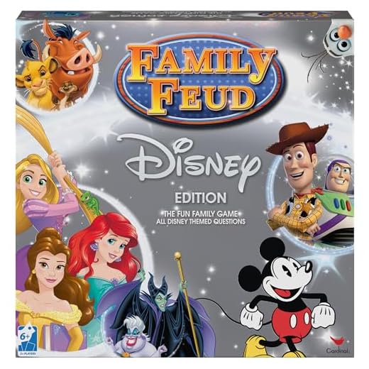 Family Feud Disney Edition Game for Adults, Families and Kids Ages 6 and up, by Spin Master