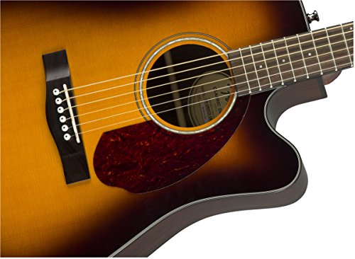 Image of Fender Acoustic Guitar with Cutaway Electronics & Case CD-140SCE Sunburst 970213332