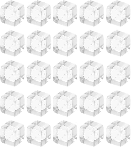 25 dados cuadrados de acrílico transparente de 0.631 pulgadas para juegos de mesa, juegos de mesa, proyectos de manualidades