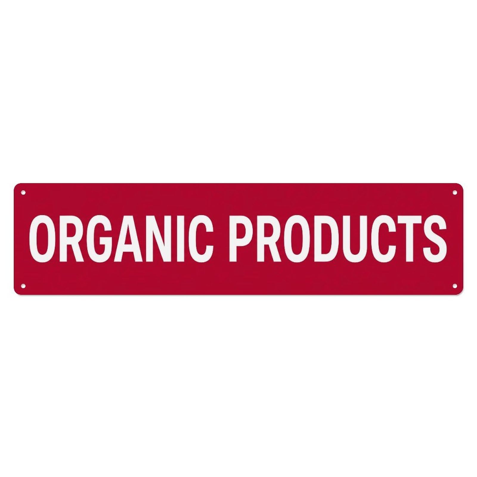 Metal Tin Sign Organic Products Natural Selection