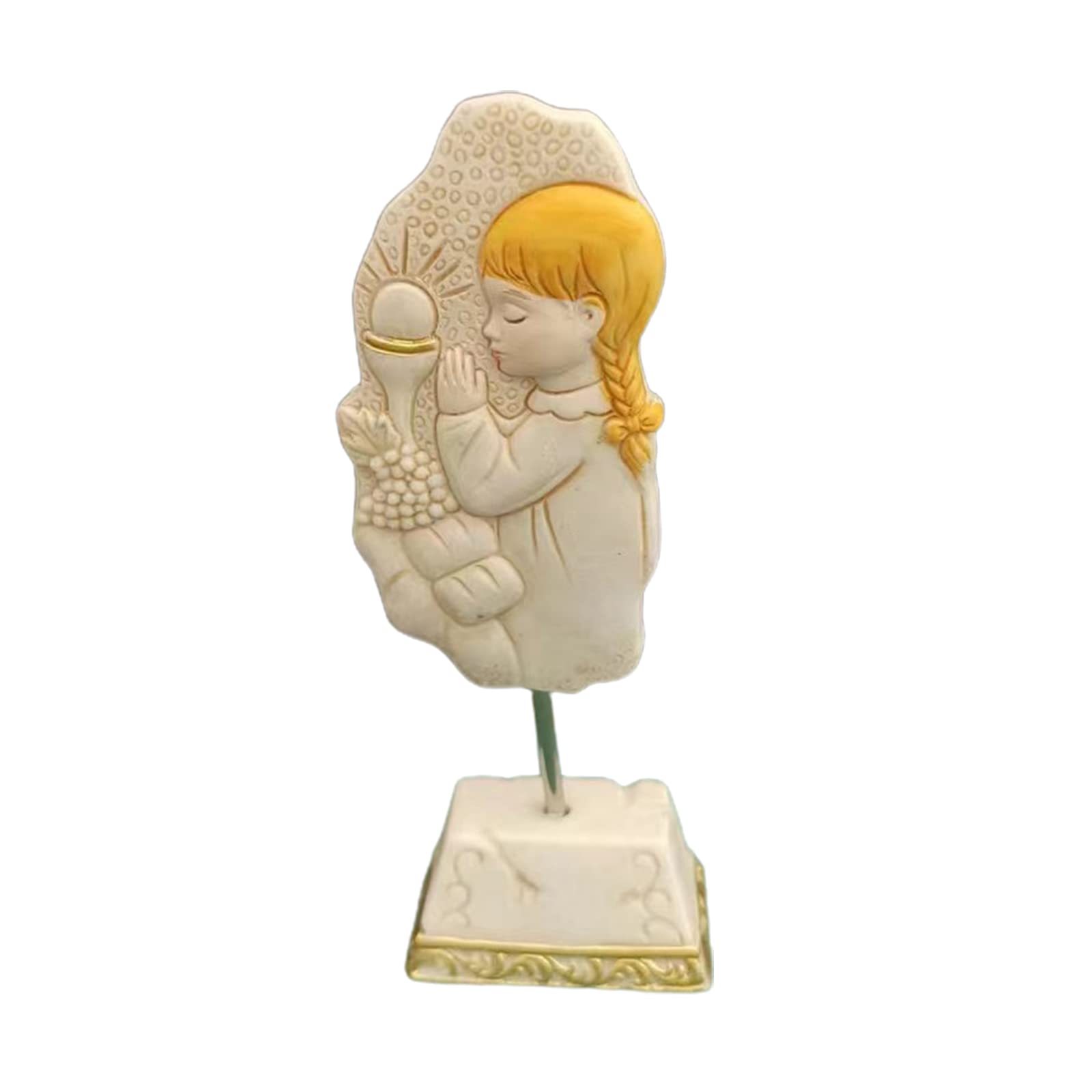 HDUBKHE 1pcs / 1pair Praying Figurine Girl Boy Praying Sculpture Ornament for Christmas Festival Holiday Party Decoration Christmas Figurines