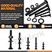 Rustark 60Pcs 5 Sizes 304 Stainless Steel Carriage Bolts with Nuts and Washers Kit Black Square Neck Carriage Bolts Screws Metric Round Head Carriage Bolt for Machinery Industry