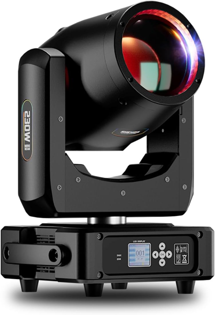 SHEHDS Moving Head Stage Lights 350W 17R Blub 13 Gobos 14 Colors Beam/Frost/Rainbow Stage Effect Spotlights 8 Prisms 8+16+24 Prism 0.2° Parallel DMX512 DJ Lights for Party KTV Bar