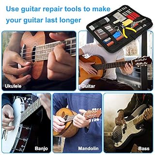 Kit d’outils de réparation de guitare, Brynnl 45pcs Kit de configuration de maintenance de réparation de guitare avec… - Les Beatles, Paul McCartney, John Lennon, RIngo Starr, George Harrison Kit d'outils de réparation de guitare, Brynnl 45pcs Kit de configuration de maintenance de réparation de guitare avec… – Image 7