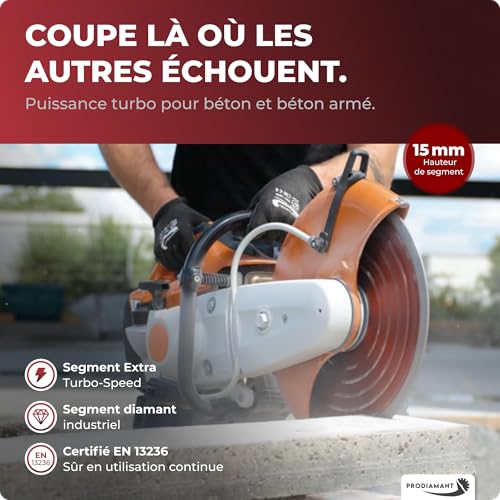 Disque diamant béton 350 mm de qualité supérieure PRODIAMANT