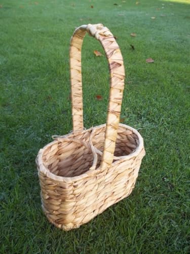 Flaschenkorb, Flaschenträger aus Wasserhyazinthe für 2 Flaschen