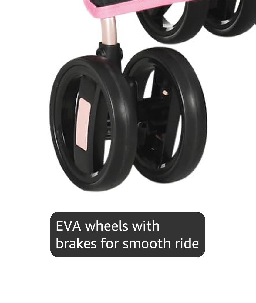 PawHut Dog Pram Dog Stroller 3 in 1 Pet Pushchair Detachable Design with Universal Wheels, Brake for Small Miniature Dogs - Pink