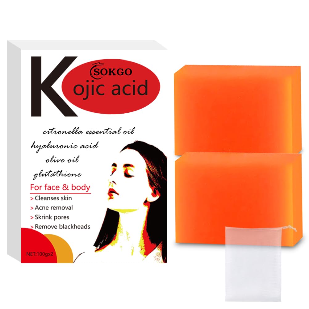 Kojic Acid Body Soap, Face & Body Bath Soap, Skin Soap, Uneven Skin Soap with Tea Tree, Coconut Oil, Vegan Soap