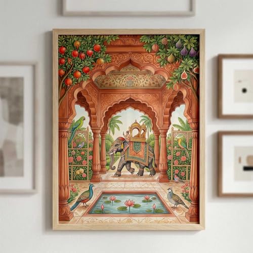 Image of kotart Traditional Art Wall Painting Home Decoration With Frame For Living Room Bed Room Hotel Wall Decor Digital Reprint Engineered Wood (13X17 inch)