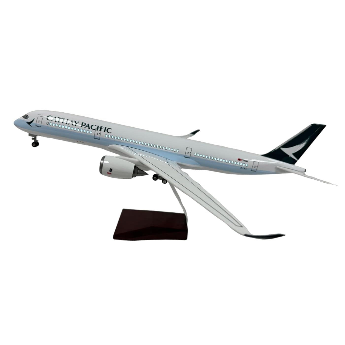Chame LTD Model Plane Replica Realistic Large Scale with Voice Automated Lights | Aircraft with Stand | Premium Collectors Display | Aviation Gift (Cathay Pacific Airbus A350 1:142 Scale)