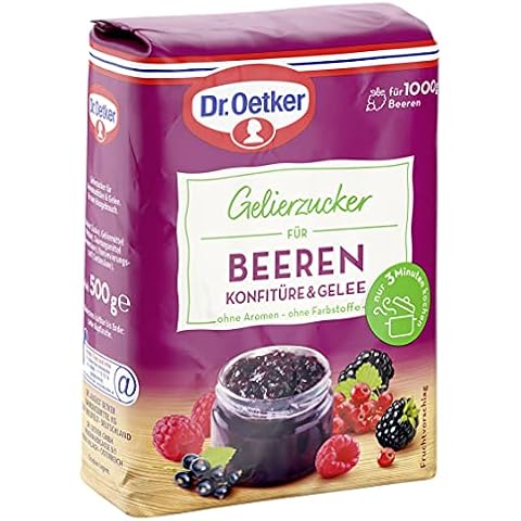 Dr. Oetker Gelierzucker für Beeren Konfitüre, 7er Pack (7 x 500 g, fertiger Gelierzucker, zum Selbermachen von Konfitüren & Gelees aus verschiedenen Beeren, vegan Cover