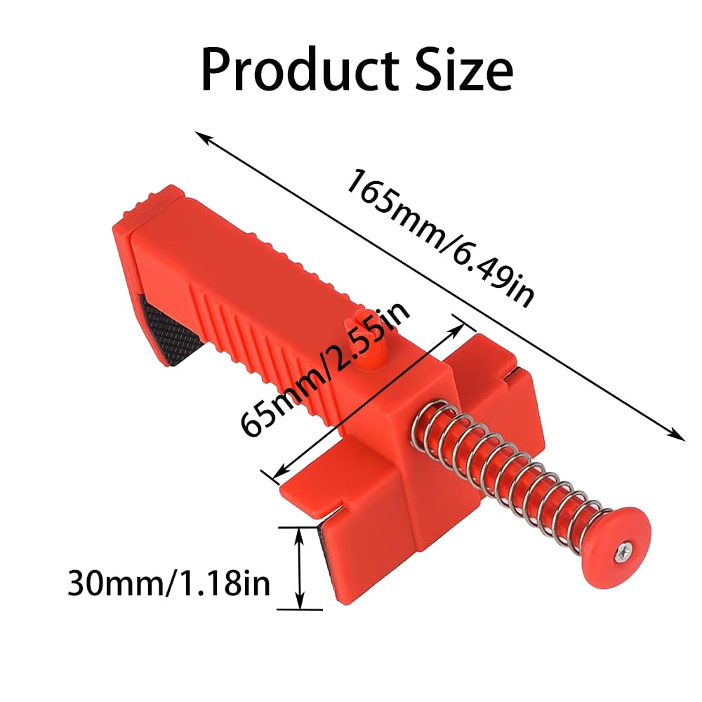 2 PCS Red Brick Liner Runner Wire Drawer Accurate Brick Liner Clamps Adjustable Fixer Brick Line Clips for Building Construction - Image 2