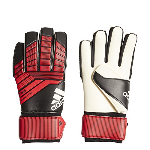adidas F1806GL016 Predator Soccer Gloves, Black/Red/White, Size 10