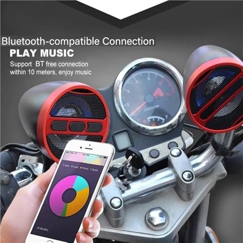 Parlante para manillar de motocicleta compatible 12V miniatura 5