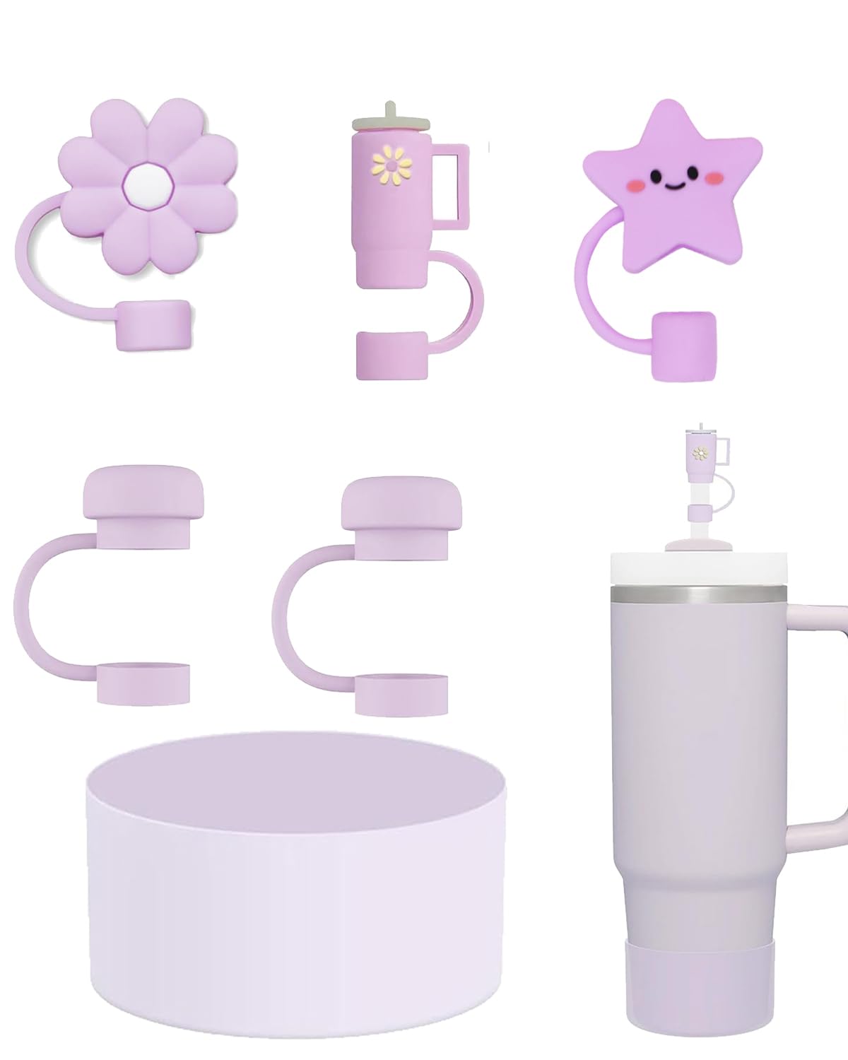 5 PCS for Stanley Straw Cover, Straw Cover, for Stanley Cup Straw Cover, Creative Straw Topper Straw Stopper Straw Cover Cap Cups Accessories Straw Tips Lids Protectors (Purple) (B0DFTDX24J) Amazon Price History, Amazon Price Tracker